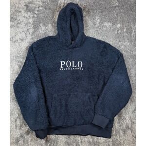 Polo Ralph Lauren Sherpa High Pile
Fleece Hoodie Mens XL Navy
Embroidered Logo